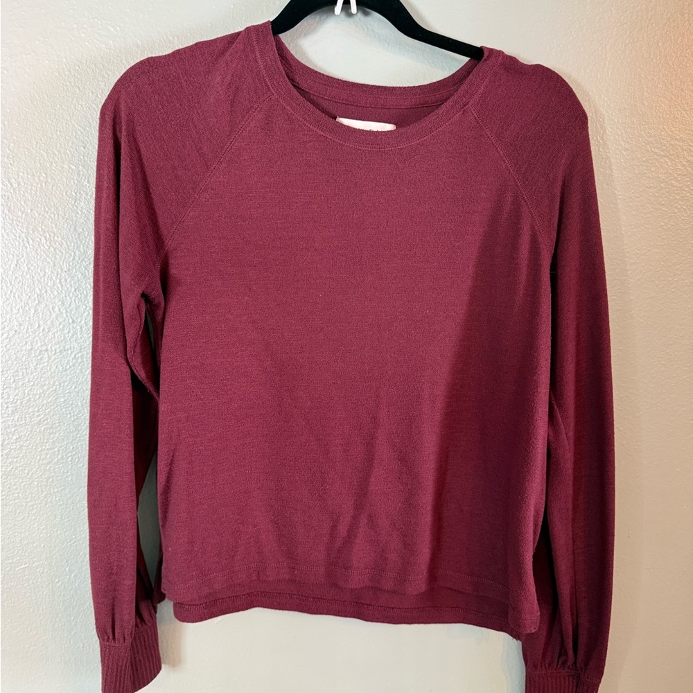 Abercrombie & Fitch Maroon Long Sleeve Tee